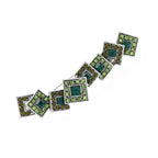 Geometric Square Rhinestone Bar Brooch