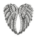 Jeweled Feathered Wings Brooch