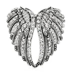 Jeweled Feathered Wings Brooch