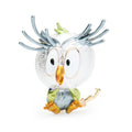 Enamel Antlered Owl Brooch