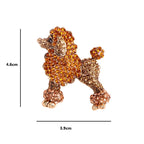 Sparkling Rhinestone Poodle Brooch