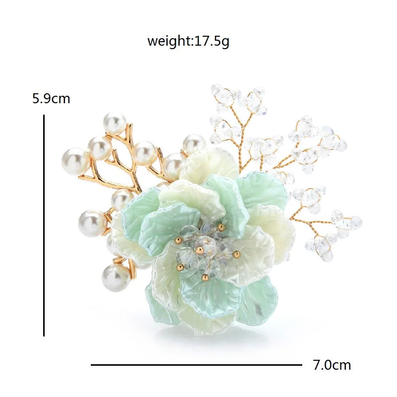 Pastel Blossom Branch Brooch