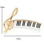 Treble Clef and Piano Keys Brooch