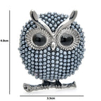 Pearl-Look Owl on Branch Brooch