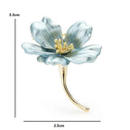 Soft Enamel Blossom Stem Brooch