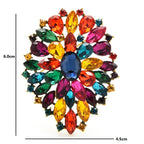 Radiant Faceted Stone Cluster Brooch — dimensions