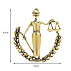 Lady Justice Scales Brooch