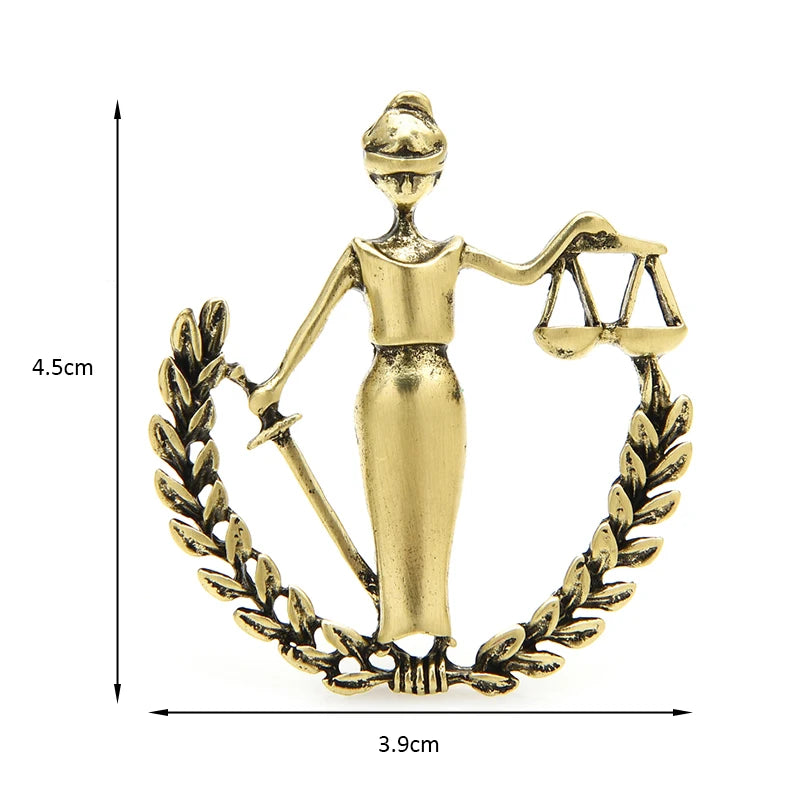Lady Justice Scales Brooch