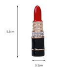 Red Enamel Lipstick Brooch