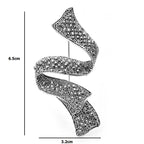 Vintage Jeweled Spiral Ribbon Brooch