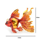 Fan Tail Enamel Fancy Goldfish Brooch