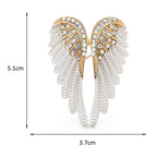 Jeweled Angel Wings Brooch