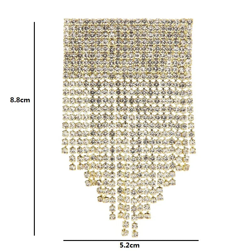 Rectangular Rhinestone Cascade Brooch