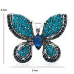 Jeweled Teardrop Wing Butterfly Brooch