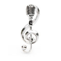 Vintage Microphone and Treble Clef Brooch