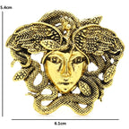 Vintage Medusa Head Brooch