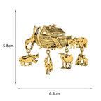 Noah's Ark Animal Charm Brooch