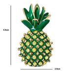 Green Jeweled Pineapple Brooch