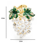 Pearl-Look Grape Cluster Brooch