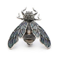 Vintage Enamel Jeweled Cicada Brooch