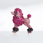 Sparkling Rhinestone Poodle Brooch