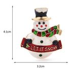 Enamel Let It Snow Snowman Brooch