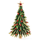 Enamel Evergreen Christmas Tree Brooch