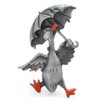 Enamel Duck with Umbrella Brooch — Silver