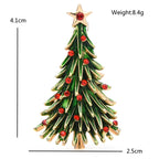 Enamel Evergreen Christmas Tree Brooch