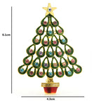 Teardrop Ornament Christmas Tree Brooch