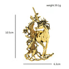 Rearing Unicorn in Woodland Frame Brooch dimensions and weight