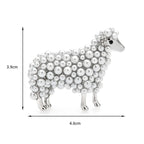 Pearl-Look Sheep Brooch