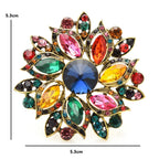 Radiant Marquise Glass Flower Brooch