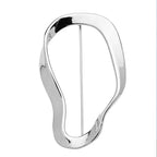Asymmetric Sculptural Loop Frame Brooch original white background product photo