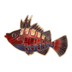 Patterned Spiny Grouper Fish Brooch original white background product photo