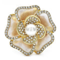 Pearl-Look Peony Flower Brooch — Pearl-Look Peony