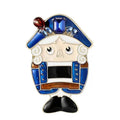 Enamel Nutcracker Soldier Brooch — Blue