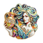 Aquarius Water Bearer Portrait Brooch original white background variant photo