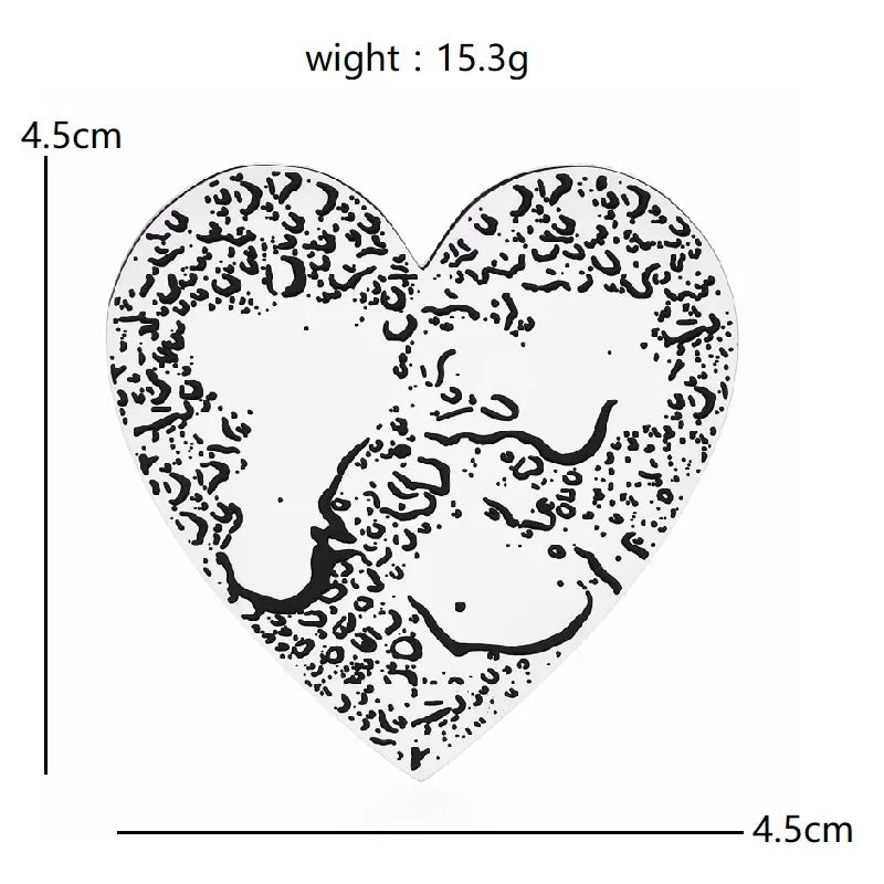 Stainless Steel Symbol and Character Brooch