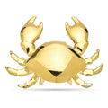Polished Metal Crab Brooch — Gold
