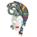 Jeweled Venetian Masquerade Mask Brooch product variant photo