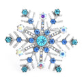 Jeweled Six-Point Snowflake Brooch