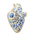 Anatomical Heart with Flowers Brooch original white background product photo