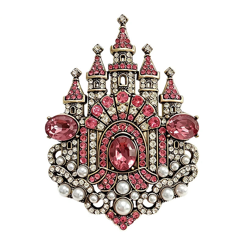 Sparkling Fairy Tale Castle Brooch original white background variant photo