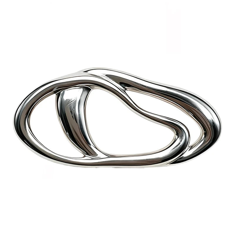 Polished Interlocking Organic Loops Brooch original white background product photo