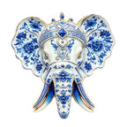 Ornate Floral Elephant Head Brooch original white background variant photo
