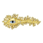 Artistic Eye with Radiating Rhinestones Brooch original white background product photo