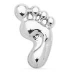 Polished Footprint Brooch — Silver