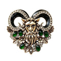 Vintage Floral Ram Head Brooch original white background product photo