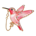 Hummingbird with a Delicate Draped Chain Brooch original white background product photo